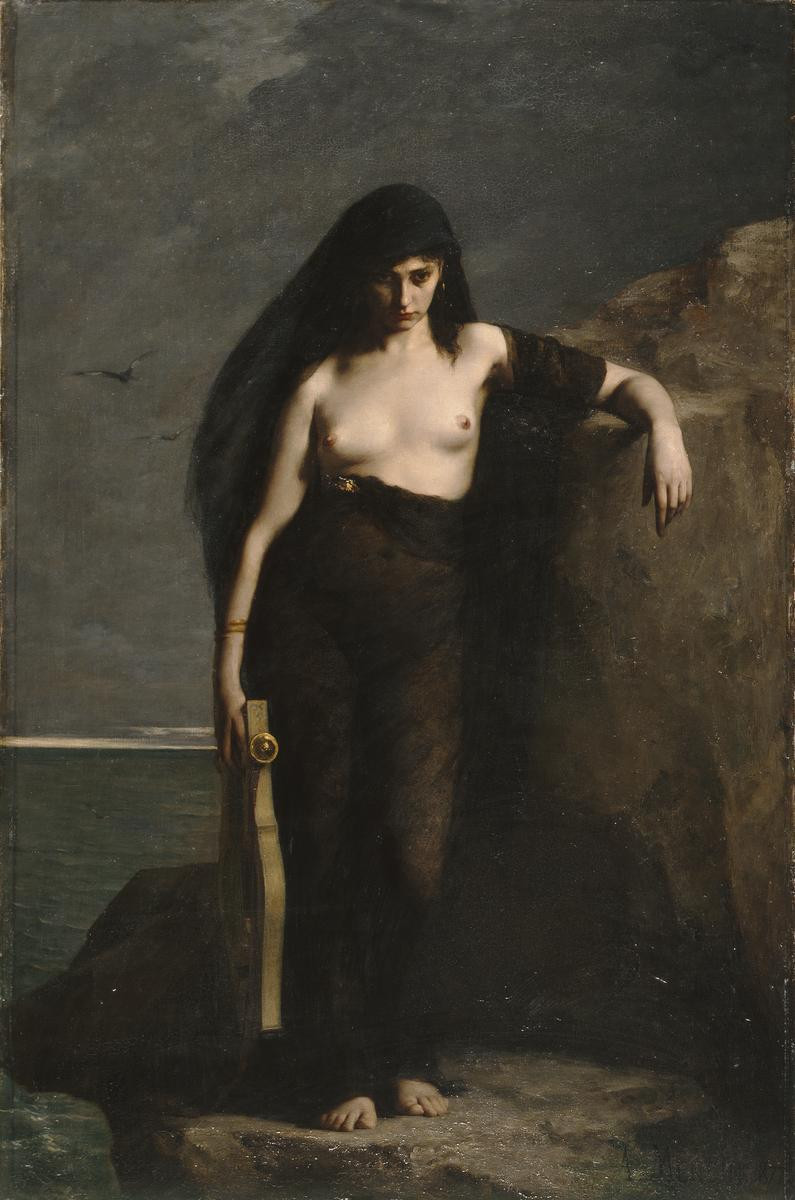 Pintura de Safo de Lesbos (1877) / CHARLES MENGIN