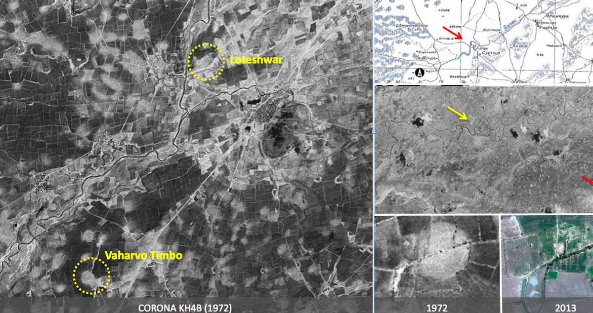 Imágenes satelitales y fotografías para controlar el patrimonio arqueológico en la zona de Gujarat, India / MAHSA
