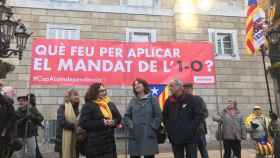 Elisenda Paluzie, en la concentración de la ANC frente a la Generalitat / @assemblea