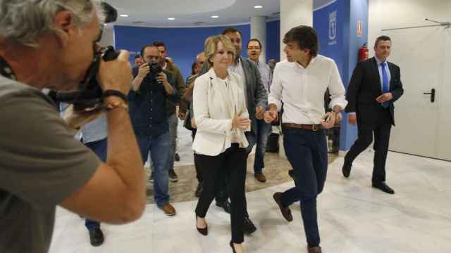 Esperanza Aguirre tras la comunicación pública de su renuncia / EFE