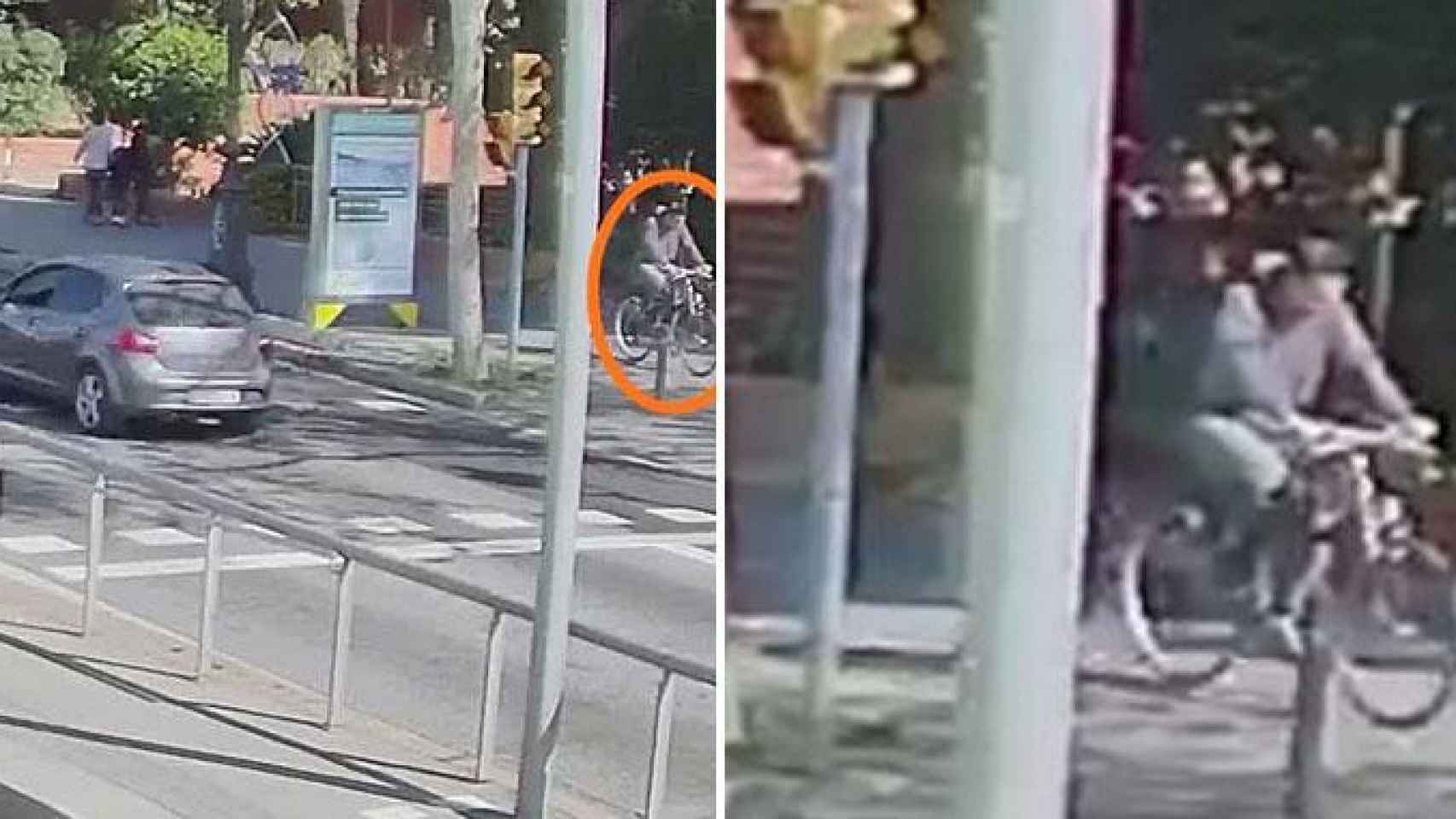 Imagen del ciclista que atropelló a un menor y a su padre en Barcelona / CG