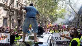 Una protesta de taxistas en Barcelona / EFE