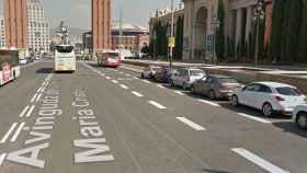 La avenida María Cristina de Barcelona, a la que el Ayuntamiento rechaza cambiar el nombre / GOOGLE MAPS