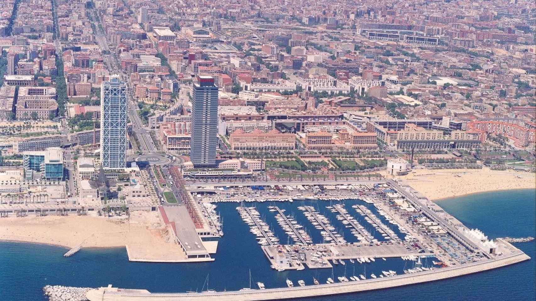 Vista aérea de Barcelona.