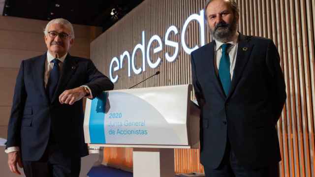 El consejero delegado de Endesa, José Bogas; y el presidente, Juan Sánchez-Calero / EP