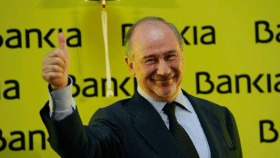 Rodrigo Rato el día de la salida a bolsa de Bankia, entidad que en ese momentio presidía.