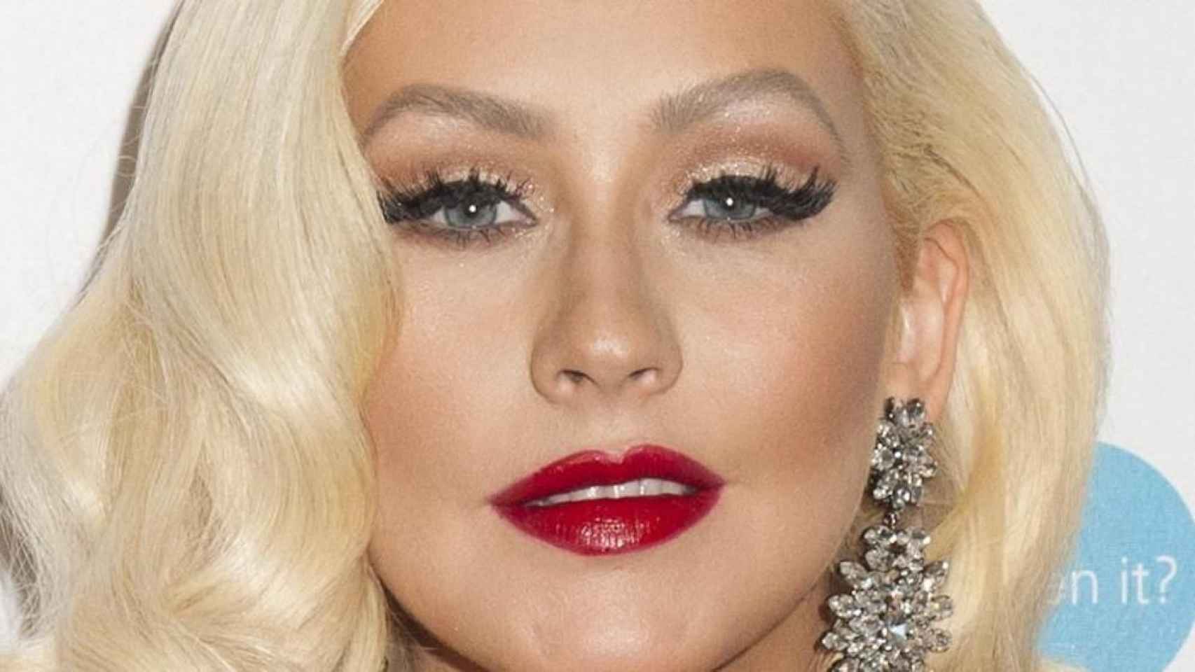 Una foto de archivo de Christina Aguilera con maquillaje
