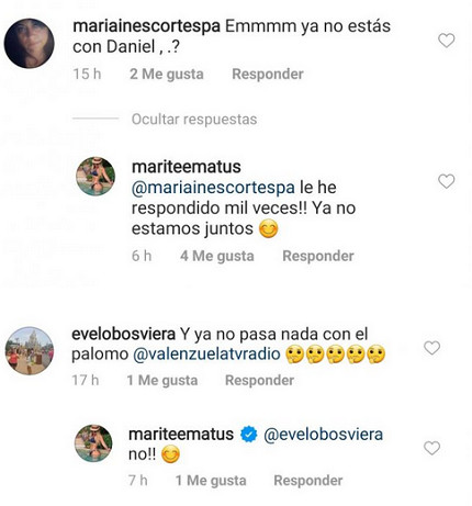 María Teresa Matus confirma el fin del noviazgo con Daniel