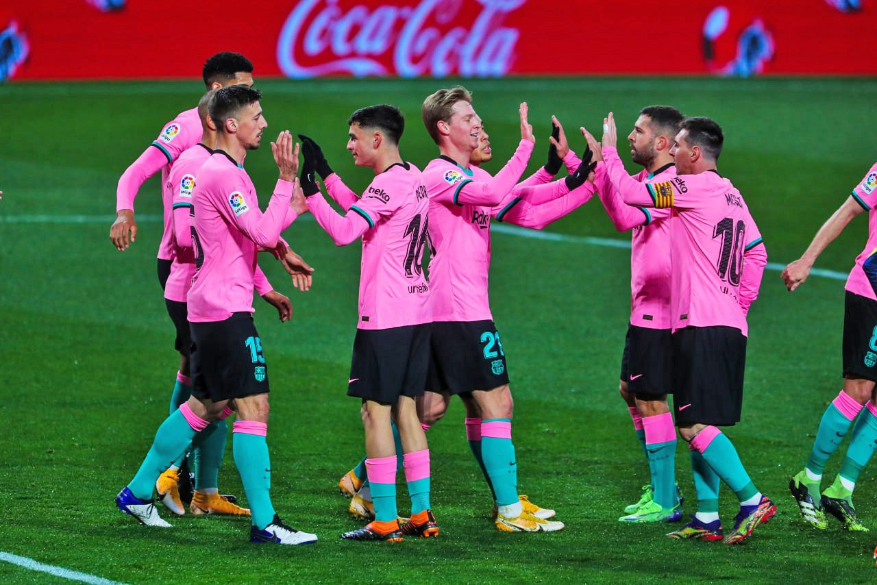 Los jugadores del Barça, celebrando un gol ante el Valladolid | FCB