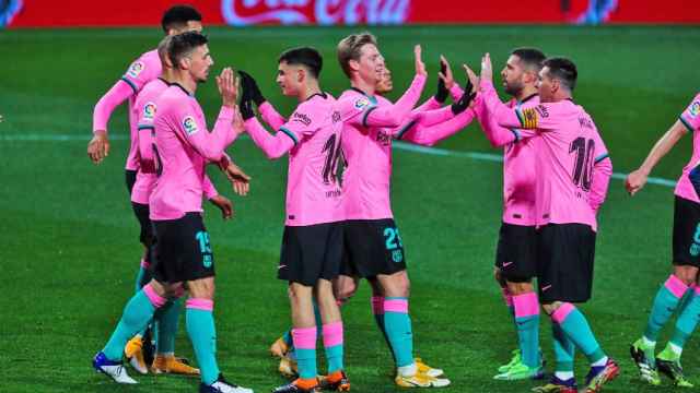 Los jugadores del Barça, celebrando un gol ante el Valladolid | FCB