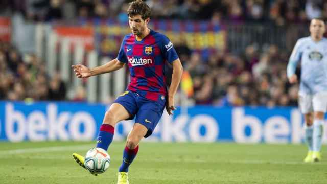 Sergi Roberto en partido de Liga contra el Celta de Vigo / FC Barcelona