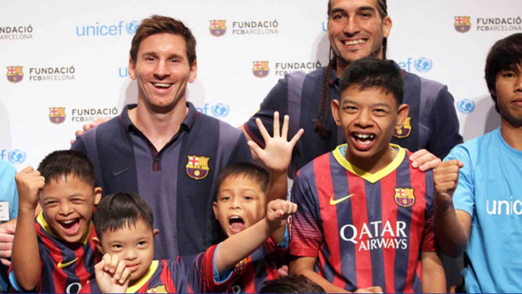 Leo Messi en un acto de su Fundación / FUNDACIÓN LEO MESSI