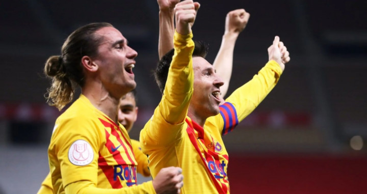Messi celebrando un gol junto a Griezmann / FC Barcelona