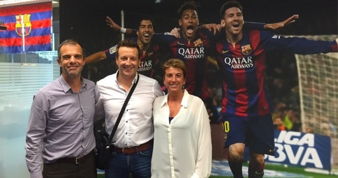 Los miembros del departamento de comunicación del Barça Ketty Calatayud y Chemi Terés / REDES