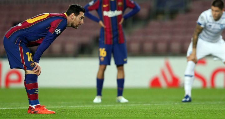 Leo Messi ante el Dínamo de Kiev / FC Barcelona