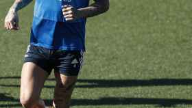 Sergio Ramos en un entrenamiento con el Real Madrid / EFE