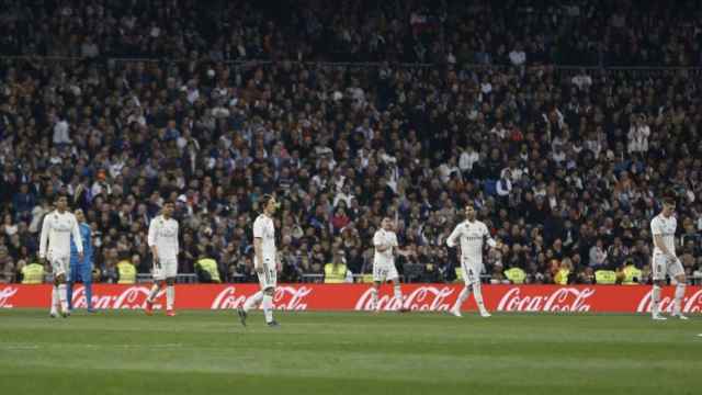 Una foto de los jugadores del Real Madrid durante el clásico copero / Twitter