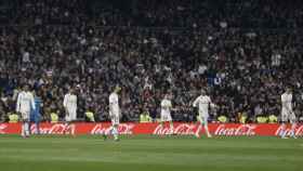 Una foto de los jugadores del Real Madrid durante el clásico copero / Twitter