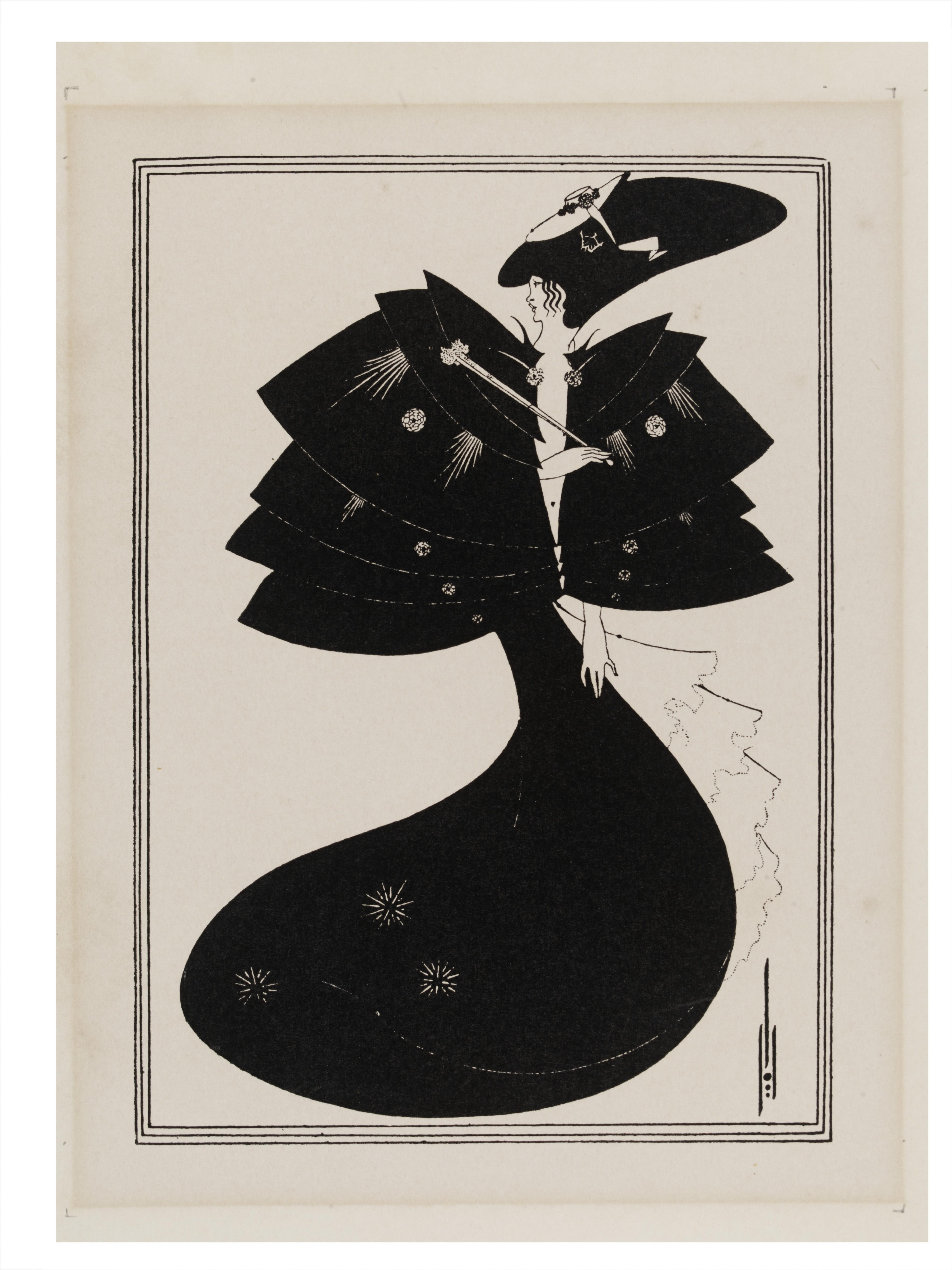 La capa negra. Aubrey Vincent Beardsley (1894). Del álbum de ilustraciones de Oscar Wilde © Victoria and Albert Museum