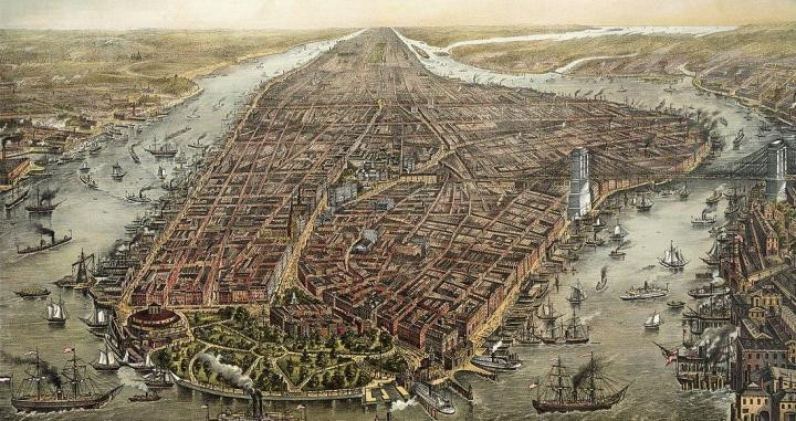 Vista de Nueva York (1873) / George Schlegel