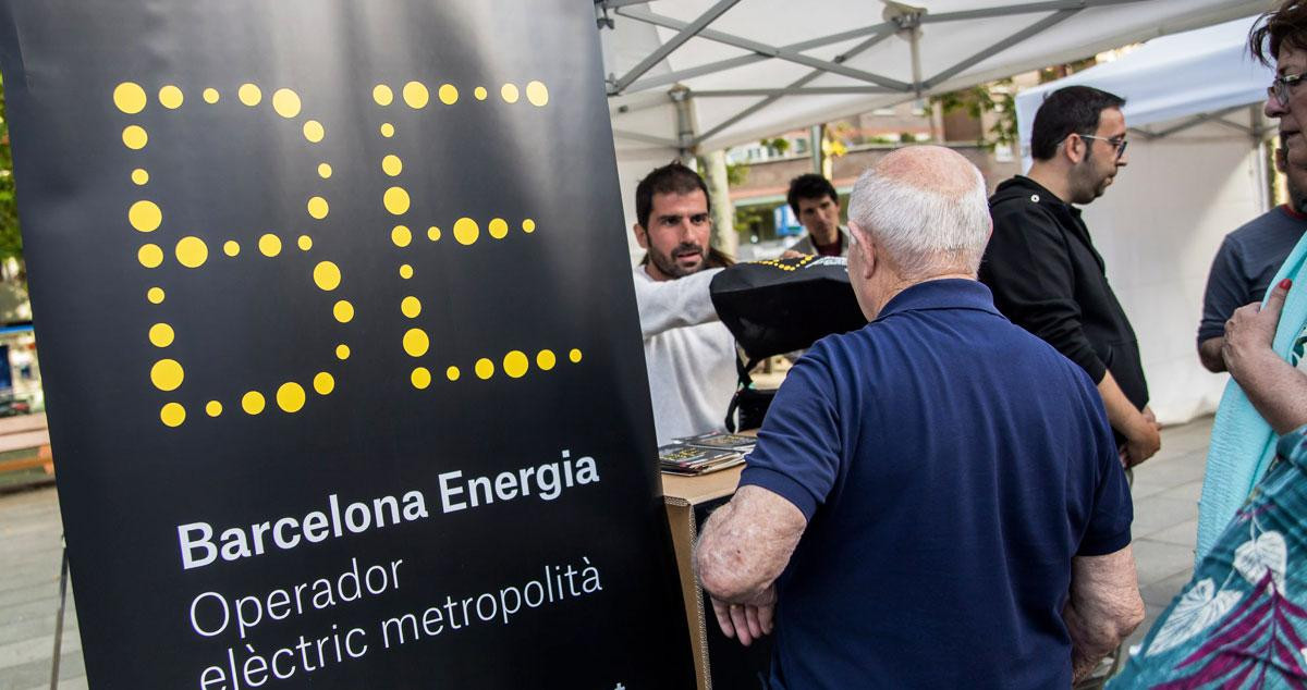 Una acción promocional de Barcelona Energia, la eléctrica creada por el gobierno municipal de Ada Colau / BE