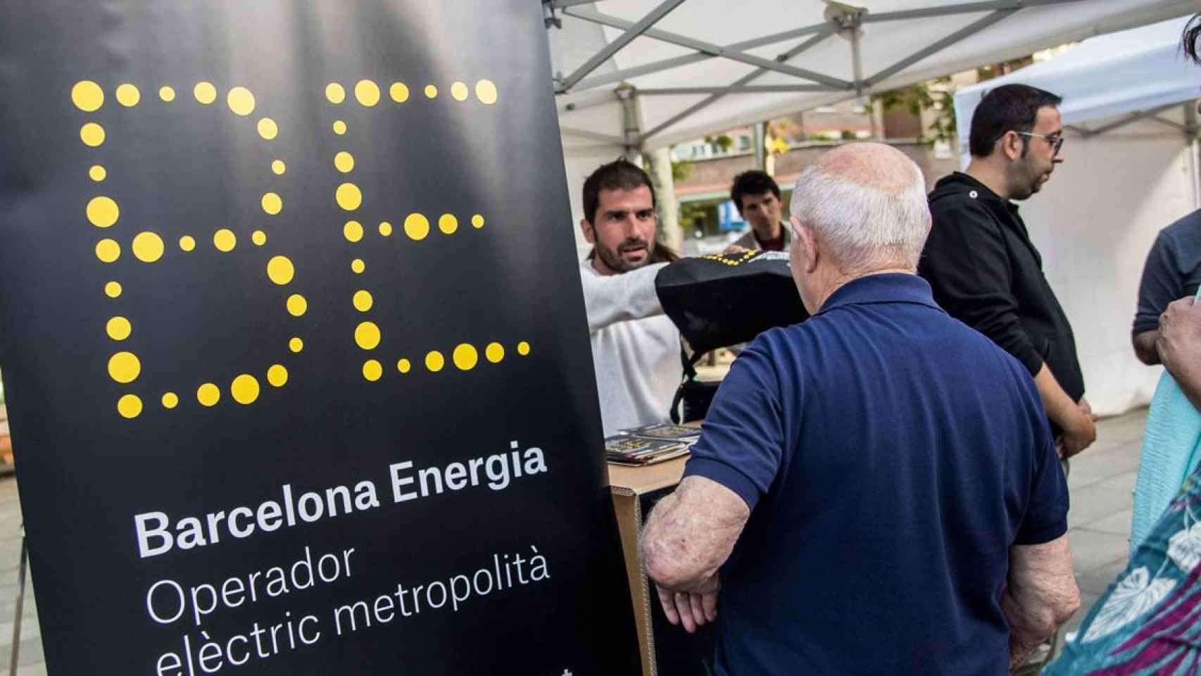 Una acción promocional de Barcelona Energia, la eléctrica creada por el gobierno municipal de Ada Colau / BE