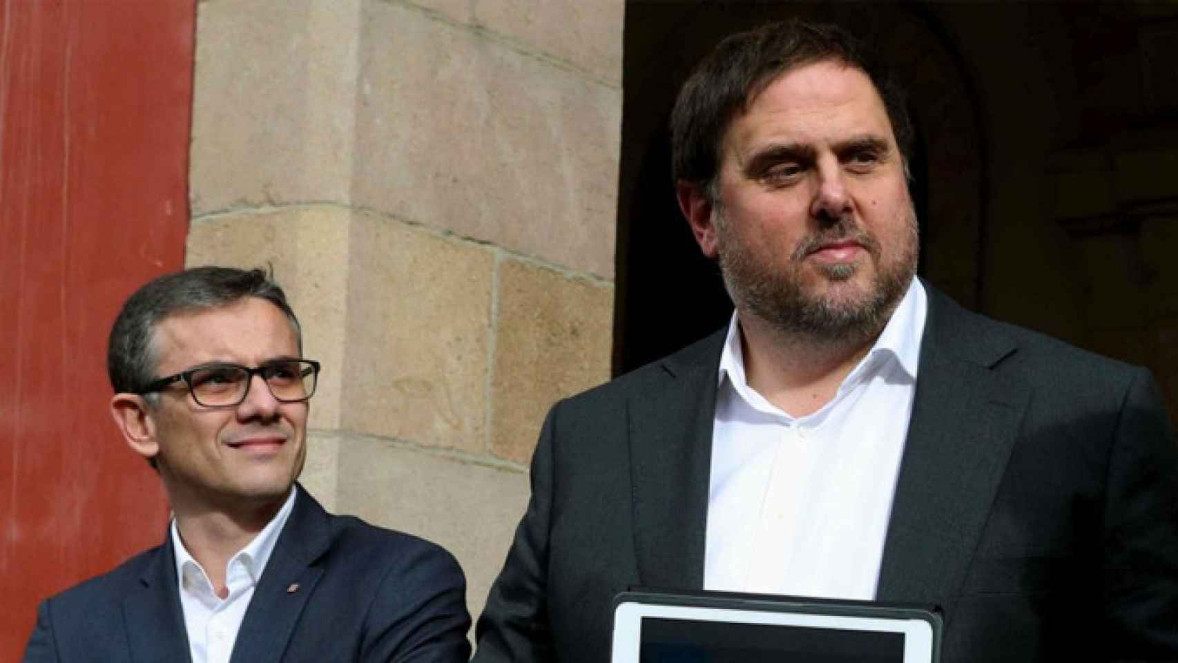 Josep Maria Jové junto a Oriol Junqueras, en una imagen de archivo / EFE