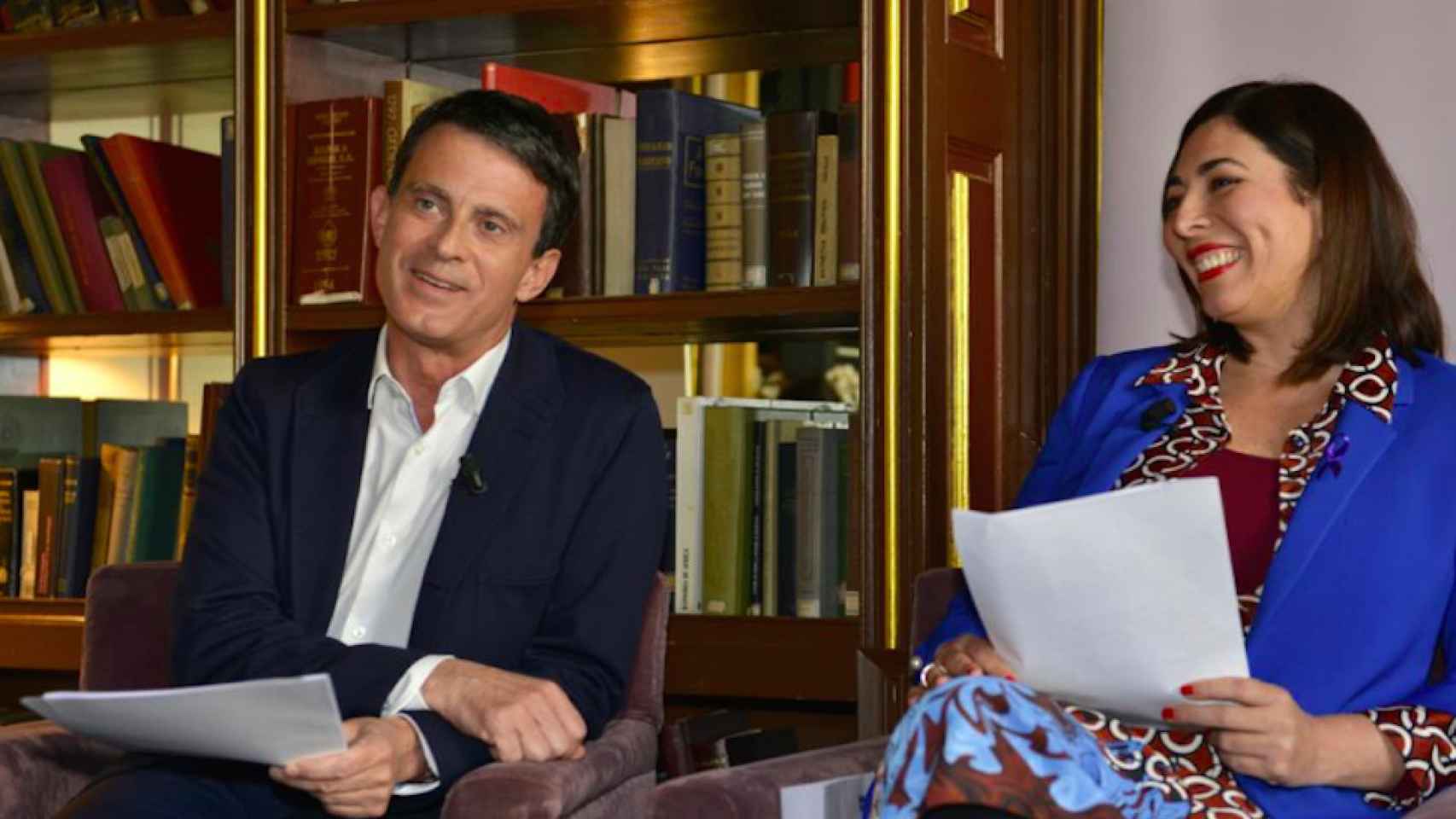 Manuel Valls junto a su número dos para las elecciones municipales, Mari Luz Guilarte