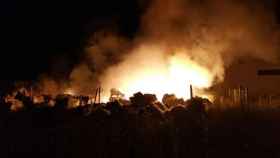 Imagen del fuego en Sant Pere de Sallavinera / BOMBEROS DE LA GENERALITAT
