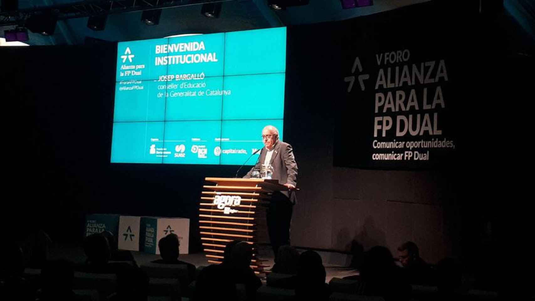 El consejero de Educación, Josep Bargalló, en el V Foro de la FP Dual / EP