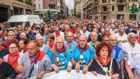 Protesta en Bilbao de jubilados vascos, que son los que tienen las pensiones más altas de España / EFE