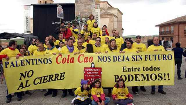 En 2014 se produjeron numerosas protestas en Palencia con motivo del cierre de la fábrica de Cola Cao / EFE