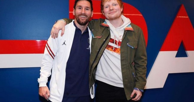 Ed Sheeran y Leo Messi