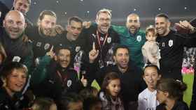Xavi celebra la Copa con el Al Sadd / AL SADD