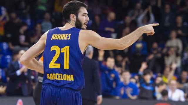 Abrines, celebrando una canasta en Euroliga | FCBes