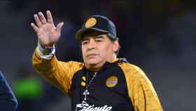 Maradona en un partido de los Dorados / Twitter