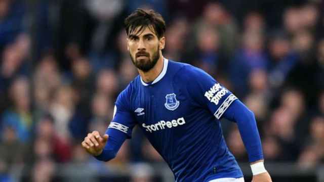 Una foto de Andre Gomes durante un partido con el Everton / Twitter