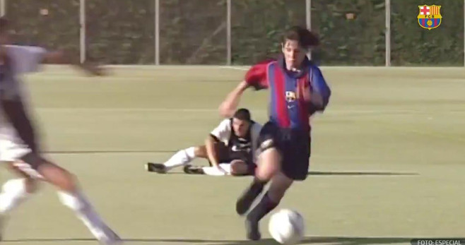 Leo Messi, de joven, con el Barça / REDES