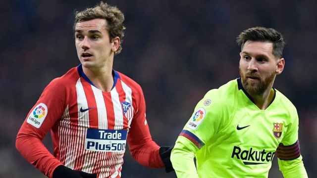 Griezmann y Leo Messi en un Atlético de Madrid-Barça / EFE