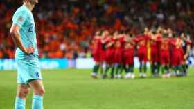 Frenkie de Jong tras la derrota de Holanda frente a Portugal / EFE