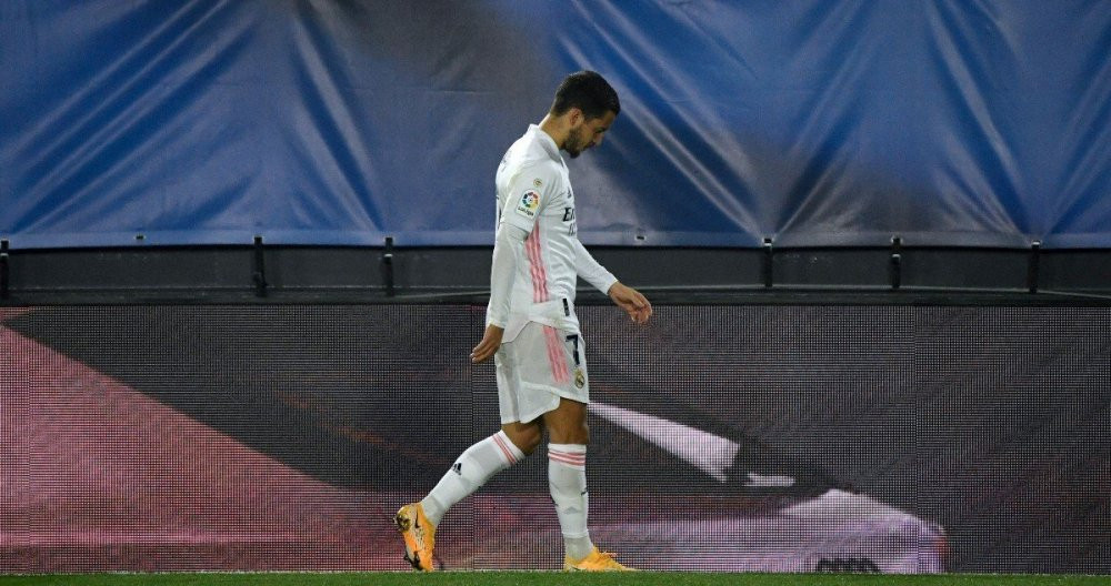 Hazard, lamentándose en un partido con el Real Madrid | EFE