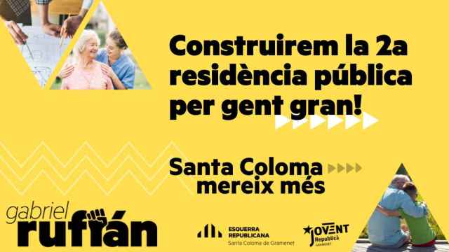ERC, comprometiéndose a abrir una residencia si Rufián gana en Santa Coloma de Gramenet / TWITTER