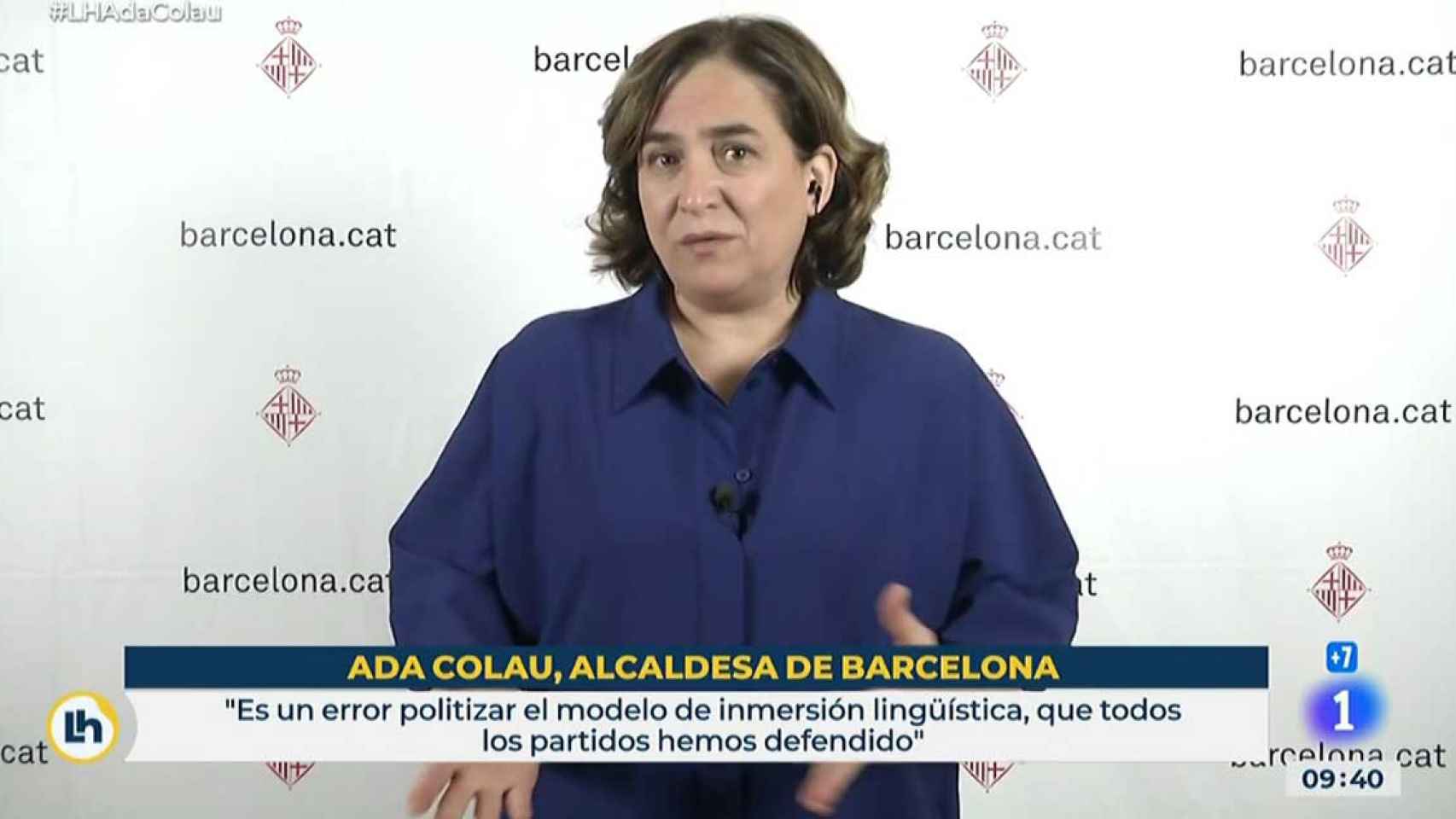Ada Colau, entrevistada en TVE / RTVE