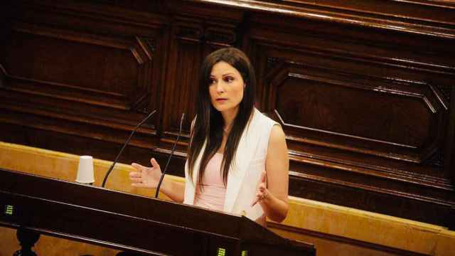 La líder catalana de Ciudadanos, Lorena Roldán, en el Parlament / CG