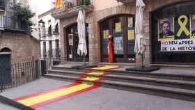La sede de ERC en Solsona, Lleida, tras el ataque de los CDR / TWITTER
