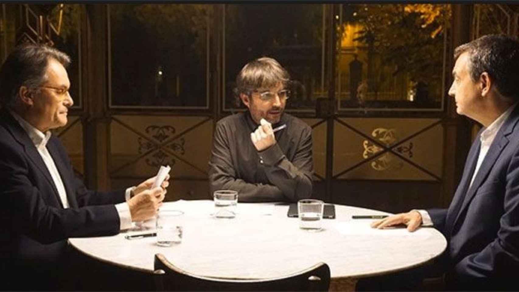 Zapatero junto a Artur Mas en 'Salvados'