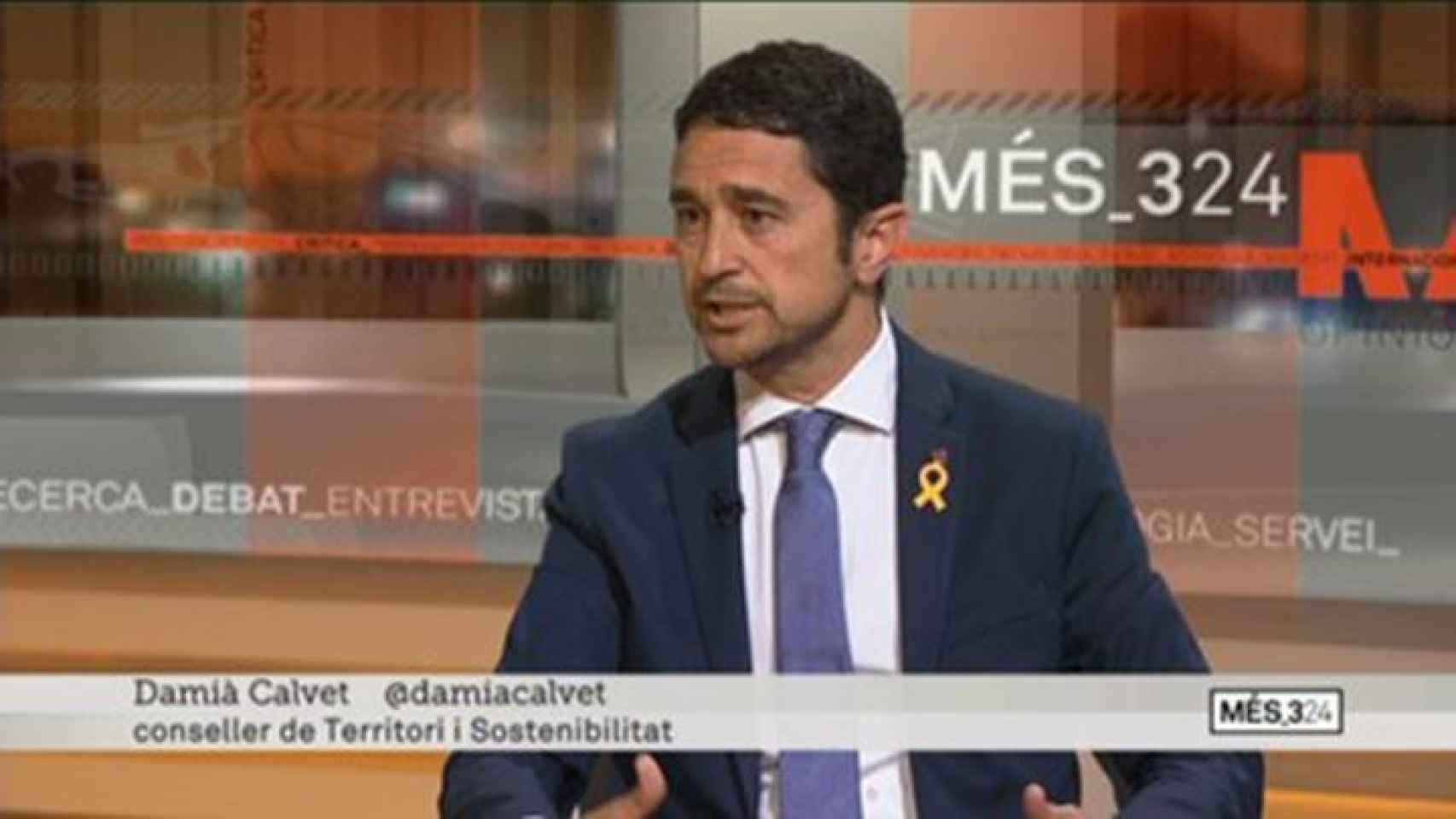 El consejero de Territorio, responsable de las políticas de vivienda de la Generalitat, en una entrevista en TV3 / CCMA