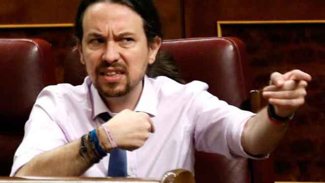 Pablo Iglesias, líder de Unidos Podemos, durante una intervención en el Congreso de Diputados / EFE