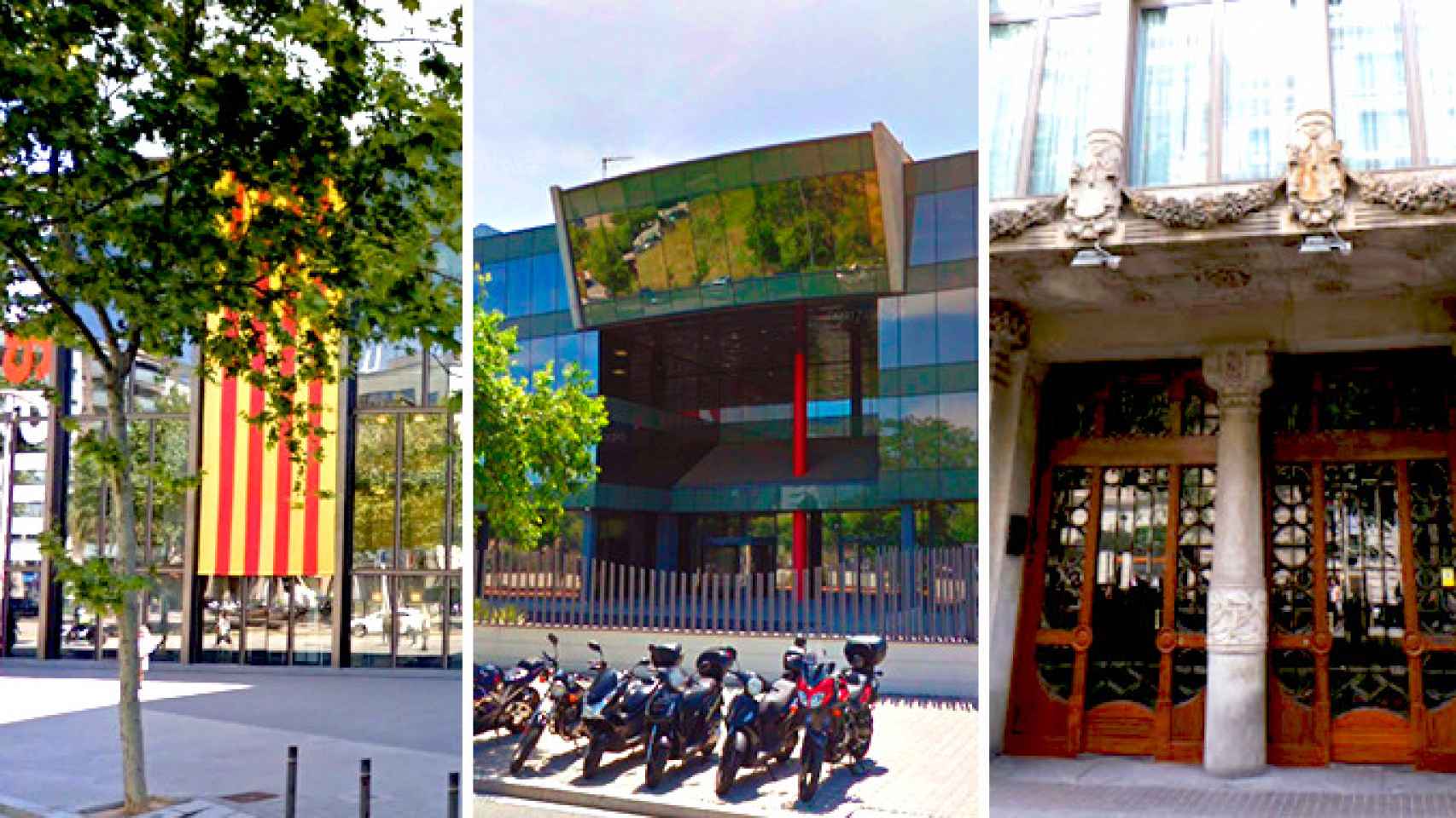 Imágenes de los edificios Imagina, del Centre de Telecomunicacions i Tecnologies de la Informació de la Generalitat y del Departamento de Economía / CG