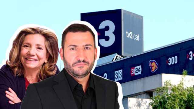 Los productores Isona Passola y Toni Soler en TV3 / FOTOMONTAJE DE CG